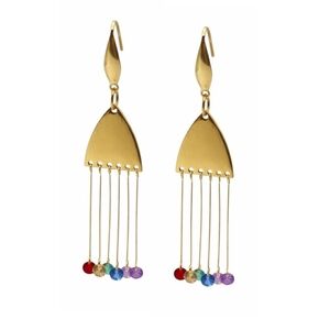 Hypoallergenic Rainbow Earrings | 18K Gold PVD | Stainless Steel | Nickel Free